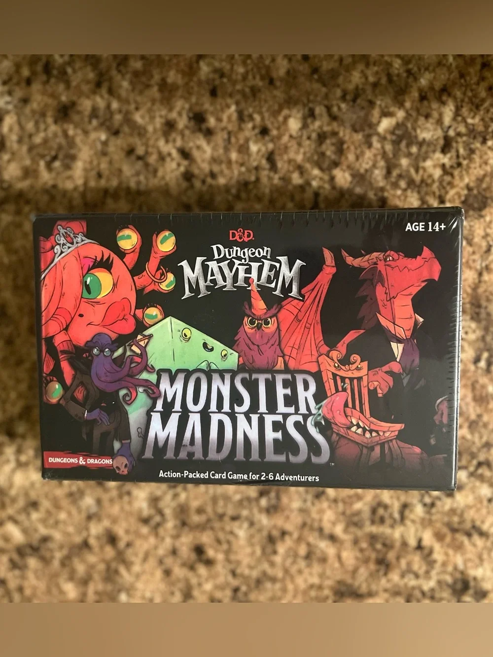 Dungeons & Dragons Dungeon Mayhem: Monster Madness Card Game - Black/Red